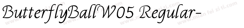 ButterflyBallW05 Regular字体转换